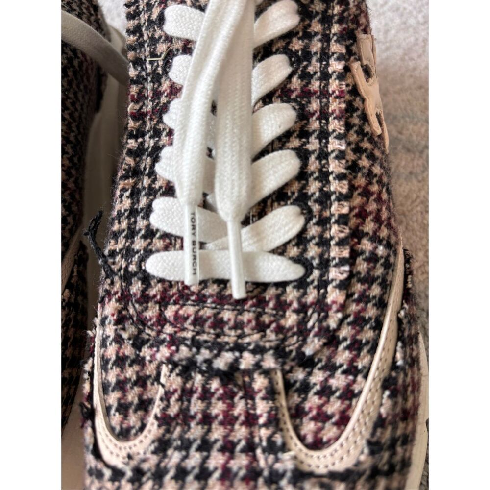 NWOB Tory Burch good luck neutral herringbone trainers quiet luxury Sz 9, $325 - Picture 5 of 12